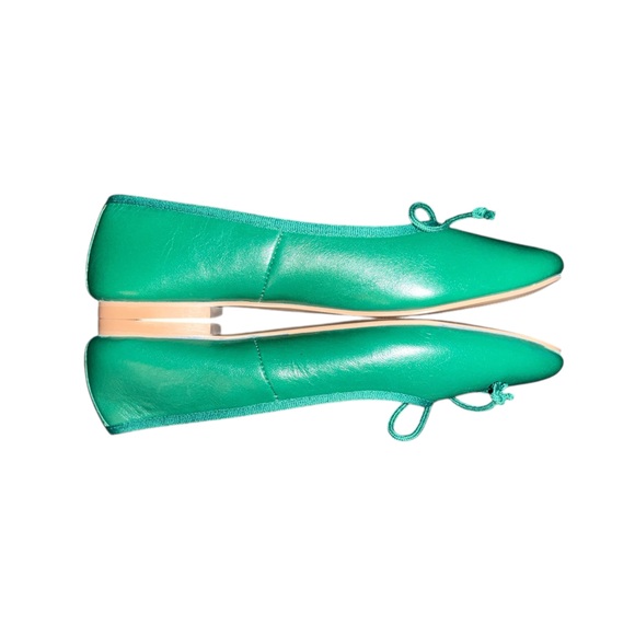 Loft Kelly Green Leather Ballet Flats Shoe Size 5.5 M - Picture 3 of 4